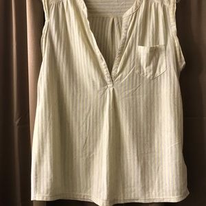 Tank top - Fluorescent yellow and grey striped dress tank